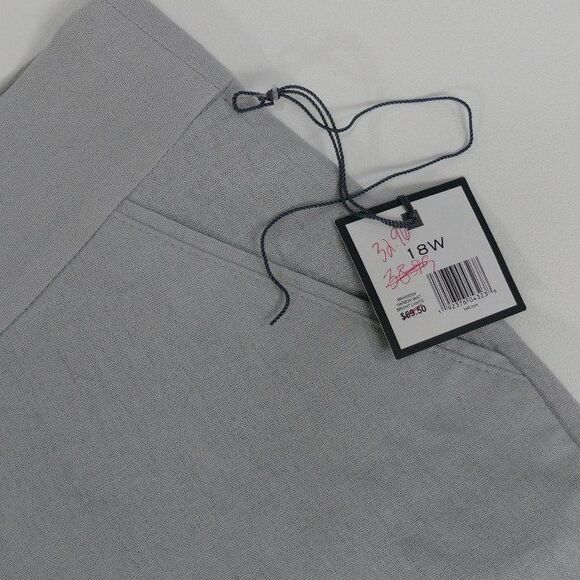NWT MADISON gray Linen blend dress shorts lined MSRP $70 size 18W - Picture 2 of 6